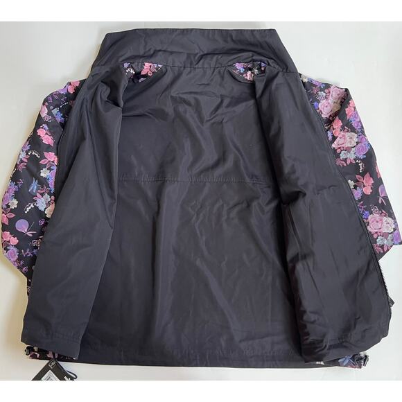Puma Women's Tabitha Simmons Black Floral Print Reversible Jacket Size L NWT - Picture 4 of 16